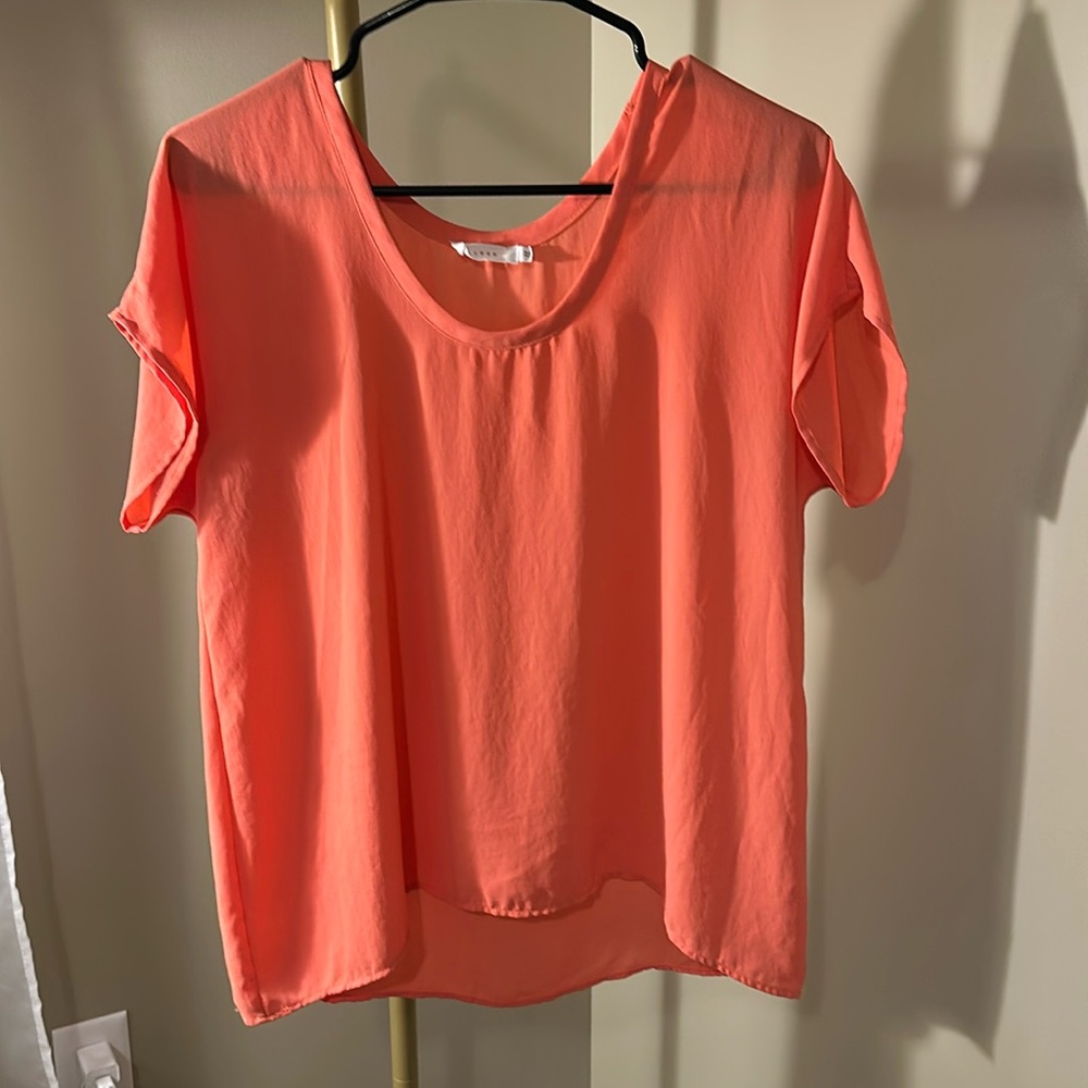 LUSH pink/coral colored blouse. Size Small. Like new.
